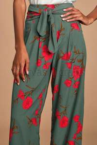 Caliente buscando pantalones Palazzo 3d largo ancho de la pierna de Palazzo - Product Image 2