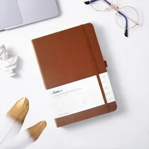 New Journal Diary 2023 Daily Planner Notebook Custom Logo Pu Leather Cover Agenda Opp Bag Customized Promotion Hardcover 2pcs - Product Image 1