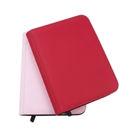 Classeur à cartes personnalisable en PU violet à 4 pochettes pour collection et rangement de cartes