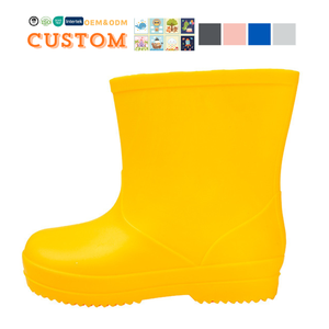 รองเท้าบูทยางกันฝนสำหรับเด็ก สีลูกกวาดน่ารัก สไตล์ลำลอง  มีไซส์เล็กและกลาง เหมาะสำหรับเด็กชายและเด็กหญิง - Product Image 1