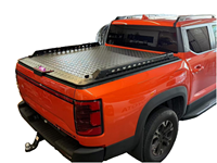 Couverture de benne rigide pliable en alliage d'aluminium, étanche, avec verrouillage, pour pick-up Ford Ranger - Installation sans perçage, revêtement poudré