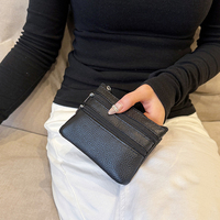 Dompet Mini Fashion Wanita dengan Ritsleting, Tempat Kartu Kecil, Liontin, Dompet Koin Unik, Tas Hadiah