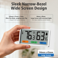 Thermo-hygromètre numérique intérieur/extérieur avec écran LCD, alarme, rétroéclairage, pour usage domestique, certifié CE FCC, double piles AAA