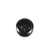 Grille de ventilation ronde perforée en acier inoxydable noir pour dissipation thermique, grille d'aération écologique pour armoire