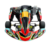 Go Karts para Adultos a Gasolina, Kart de 4 Tiempos con Transmisión por Cadena, Motor Eléctrico y Freno de Disco para Karting al Aire Libre