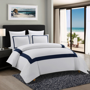 Chất Lượng Cao Tùy Chỉnh Thân Thiện Với Môi Sang Trọng Comforter Khách Sạn Bộ Đồ Giường Đặt Nữ Hoàng Vua Polyester Duvet Cover <span class=keywords><strong>Set</strong></span> In Bộ Sưu Tập - Product Image 1
