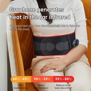 Heizung Elektrische Lordos stütze Rotlicht therapie Heizung Vibration Taillen massage Gürtel Schmerz linderung Rücken massage gerät mit Unterstützung - Product Image 4