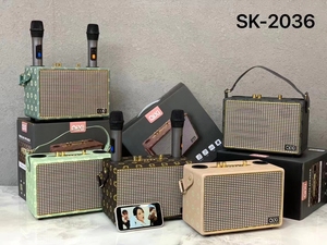 Altavoz <span class=keywords><strong>Karaoke</strong></span> Portátil Retro SK2036 de Gran Potencia con Bajos Potentes, Bluetooth, 50W, con 2 Micrófonos Inalámbricos para Fiestas Familiares de <span class=keywords><strong>Karaoke</strong></span> - Product Image 3