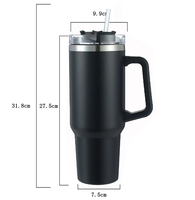 Gobelet isotherme en acier inoxydable personnalisé de 40 oz à double paroi, tasse à café de voyage, gobelet de 40 oz avec poignée