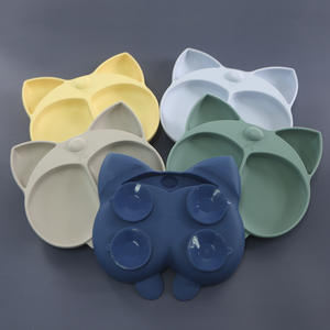 Ventouses en silicone de qualité supérieure, motif animalier de dessin animé, vaisselle pour bébés et enfants, pratique pour l'alimentation pendant les repas - Product Image 6