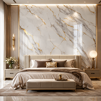 Panneau mural en PVC effet marbre brillant de luxe pour la décoration intérieure