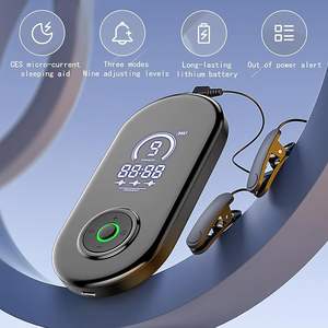 Dispositivo Portátil de Microcorriente para Ayudar a Dormir, Pulso Inteligente USB, Alivio del Insomnio y la Ansiedad, Clips para Orejas para Usar en el Auto, Hotel o al Aire Libre, Hecho de Plástico - Product Image 2