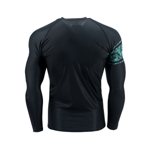 Manga larga lisa de calidad superior para hombres BJJ Rash Guards Elegante personalizado de alta calidad MMA Rash Guards - Product Image 3
