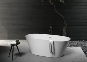 Hoge Kwaliteit Een Persoon Wandeling In Bad Witte Kleur Duurzaam Acryl Inweken Vrijstaand Bad