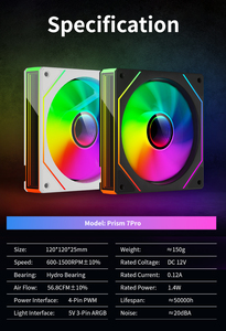 Oem 120Mm Argb <span class=keywords><strong>Pwm</strong></span> Smart Sync Pc Koelventilator Hoge Statische Druk Led <span class=keywords><strong>Computer</strong></span> Case <span class=keywords><strong>Fan</strong></span> Voor Gaming Desktops - Product Image 6