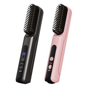 <span class=keywords><strong>Cepillo</strong></span> <span class=keywords><strong>Alisador</strong></span> de Cabello Inalámbrico con Iones Negativos, Calentamiento Rápido, 4 Temperaturas, Dientes Desmontables, Doble Uso para Cabello Lacio y Rizado - Product Image 6