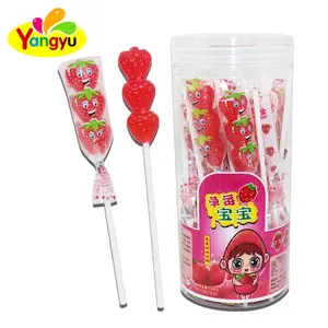 New Arrival Sweet Strawberry Lollipop Candy Sticks