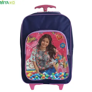 Wholesale cartoon kids trolley bag kids luggage bag for school