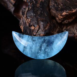 Nuovo Prodotto acquamarina luna con bling druzy pietra di cristallo Intagliato come contenitore di regalo per la guarigione - Product Image 5