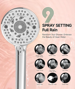 Manufacturer Wholesale Eco Friendly High Pressure Handheld Shower Head Luxury Modern Chrome Look Bathroom Shower Head - Product Image 6