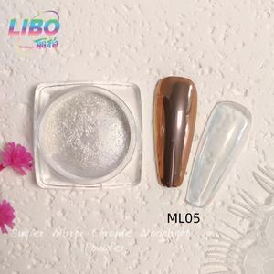 Polvo de Aurora Blanco Espejo Cromado de 6 Colores para Uñas, Suministro de Fábrica LIBO - Product Image 5