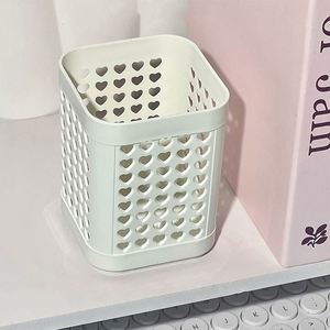Minimalist Plastic Square Desktop Organizer-Multifunctional <b>Pen</b> Holder Storage <b>Box</b> (8*8*10) for Office Supplies Students Home - Product Image 4