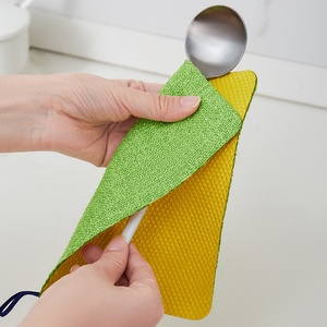 Paño de Limpieza de Doble Cara de Fibra Fina con Diseño de Escamas de Pescado, Directo de Fábrica, para Lavar Platos y Limpiar Grifos, Toalla de Cocina Cuadrada - Product Image 5