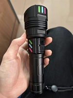 Lampe torche tactique laser blanche ultra-lumineuse 30W, longue portée, zoom réglable, rechargeable, pour aventures en plein air, camping, lampe torche LED
