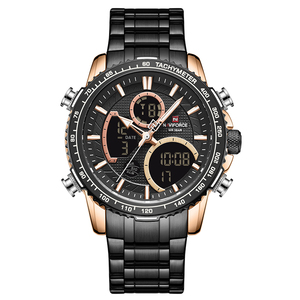 นาฬิกาควอตซ์ <span class=keywords><strong>NAVIFORCE</strong></span> 9182 รุ่นสปอร์ตสำหรับผู้ชาย นาฬิกาโครโนกราฟ สายสแตนเลส - Product Image 5