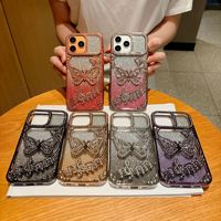 Lüks Elmas Detaylı Kelebek Desenli iPhone 17 Pro Max 17 Air 17 16 15 14 13 12 11 İçin Bling Simli Arka Kapaklı Telefon Kılıfı