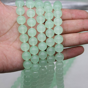 Cuentas sueltas redondas de calcedonia verde esmeralda para hacer pulseras, cuentas de piedra de 8mm, piedra natural, suministros para hacer joyas DIY - Product Image 2