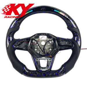 Custom Forged Carbon Fiber LED Rpm Steering <b>Wheel</b> for Volkswagen Mk7 MK7.5 MK6 MK8 GTI Polo GTS R Golf 7 GTD Tiguan Scirocco - Product Image 1