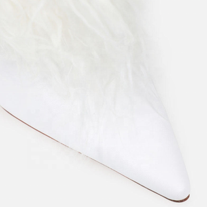 Custom Fashion Women Faux Fur Pointed Toe Stiletto Heeled Knee High <b>Boots</b> - Product Image 3