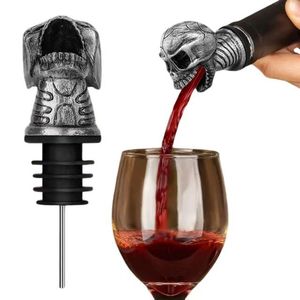 Versatore per Vino a Forma di Teschio e Fantasma, Tappo per Liquori a Forma di Testa di Scheletro, Accessori per Bar e Feste di Halloween - Product Image 1