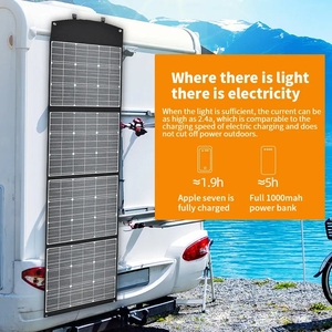 แผงโซลาร์เซลล์พับได้ 100W/150W/200W/300W/400W - พกพาสะดวกสำหรับใช้งานกลางแจ้ง ประสิทธิภาพ 21% น้ำหนักเบาเพียง 5 กก. - Product Image 3
