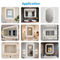 Miroir LED Tactile Anti-Buée et Anti-Embue 12V 24V Dimmable Ultra-Mince pour Coiffeuse et Salle de Bain, Accessoire de Lumière de Maquillage, Vente en Gros