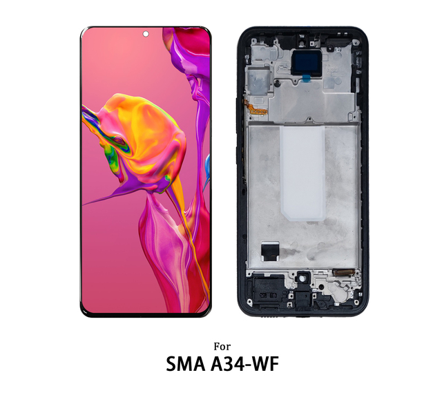 XJE Factory Mobile Phone Lcd 6.5'' Touch Screen for SAMSUNG A34 INCELL with Frame Lcd Touch Digitizer Assembly Replacement Part