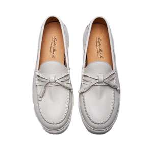 Nouvelles <span class=keywords><strong>chaussures</strong></span> en cuir décontractées rétro blanches pour hommes - <span class=keywords><strong>Chaussures</strong></span> <span class=keywords><strong>bateau</strong></span>, <span class=keywords><strong>chaussures</strong></span> décontractées plates, <span class=keywords><strong>chaussures</strong></span> décontractées basses confortables - Product Image 4