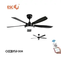 Smart Control Met 3 Kleuren Led Bron Dc Motor 5 Fan Snelheid Bldc Led Plafond Ventilator Met Licht