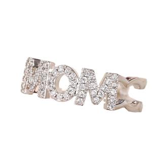 Anelli da cocktail con lettera Q267 per donna, con micro pavé di zirconi cubici a forma di cuore, idea regalo, gioielli alla moda. - Product Image 6