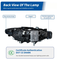 LED-Scheinwerfer für BMW 3er F30 F31 F35 2013-2018, Zweifarbige Schlangenaugen-Laserlinse Frontleuchte Auto-Zubehör, Plug-and-Play