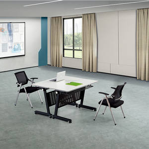 Katlanabilir konferans masası dayanıklı toplantı ofis konferans odası masası taşınabilir katlanır tasarım uygun ofis okul eğitim odası veya seminer kullanımı - Product Image 3
