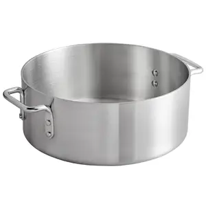 15QT Commercial Brazier/Braising Pot Heavy-duty Large Induction Saucepan Composite Frying Pan Cookware Soup Cooking Pots