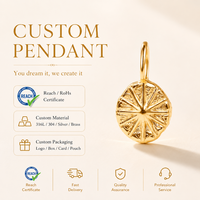 Kalung Liontin Minimalis Wanita Baja Anti Karat Lapis Emas Pesona Sunburst Lapis Vakum Perhiasan Kustom Grosir Hadiah