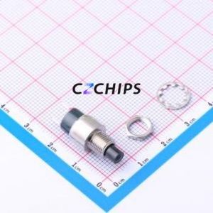 8531MZQE2 Push Button Switch Through hole Component (THT) Switch Single Pole Single Throw - Normally Open Through Hole 1A Black - Product Image 2