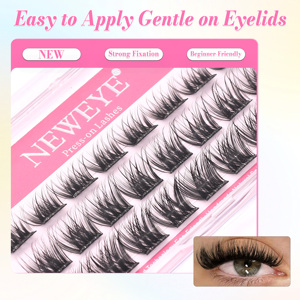 Wholesale 3 -Row Strong Hold Glue Free <strong>False</strong> <strong>Eyelashes</strong> 10-14mm D Curl 3D <strong>Effect</strong> No Glue Needed Self-Adhesive Lash Extension - Product Image 4