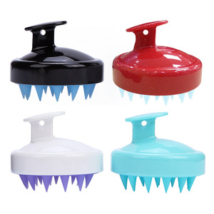 Cepillo de silicona para masaje del cuero cabelludo, para uso en salón y en casa, con cerdas suaves para limpieza del cuero cabelludo y cuidado del cabello - Product Image 1