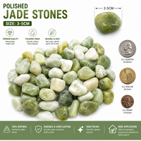 Galets de jade vert poli naturel 3-5 cm, pierres décoratives écologiques pour succulentes, cactus, vases, plantes d'intérieur, jardin