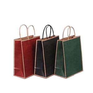 Sac de shopping en papier kraft avec poignée personnalisée KM, logo imprimé de haute qualité pour une utilisation promotionnelle - Product Image 1