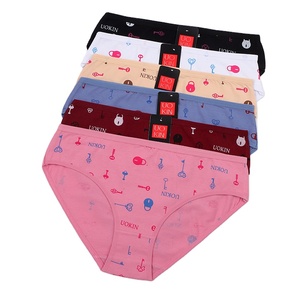 For UOKIN Brand Women's Cotton Floral Print Briefs Mid Rise Knitted Underwear Wholesale <strong>Cheap</strong> Price Cute Ladies' <strong>Knickers</strong> - Product Image 1